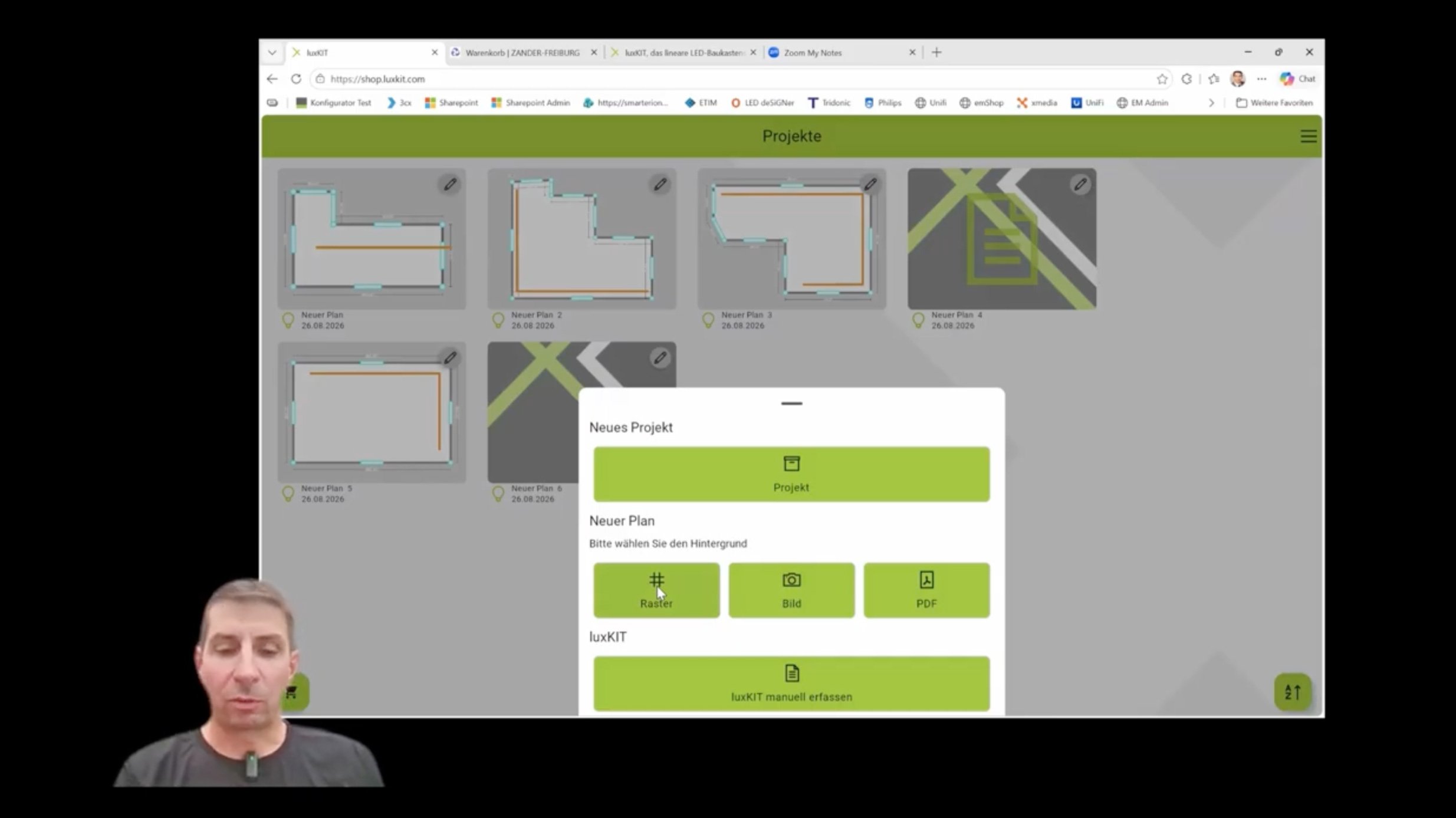 Planung in der Konfigurator-App